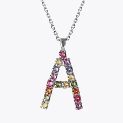 Caroline Svedbom Letter Necklace A/Rainbow Combo Best Sale