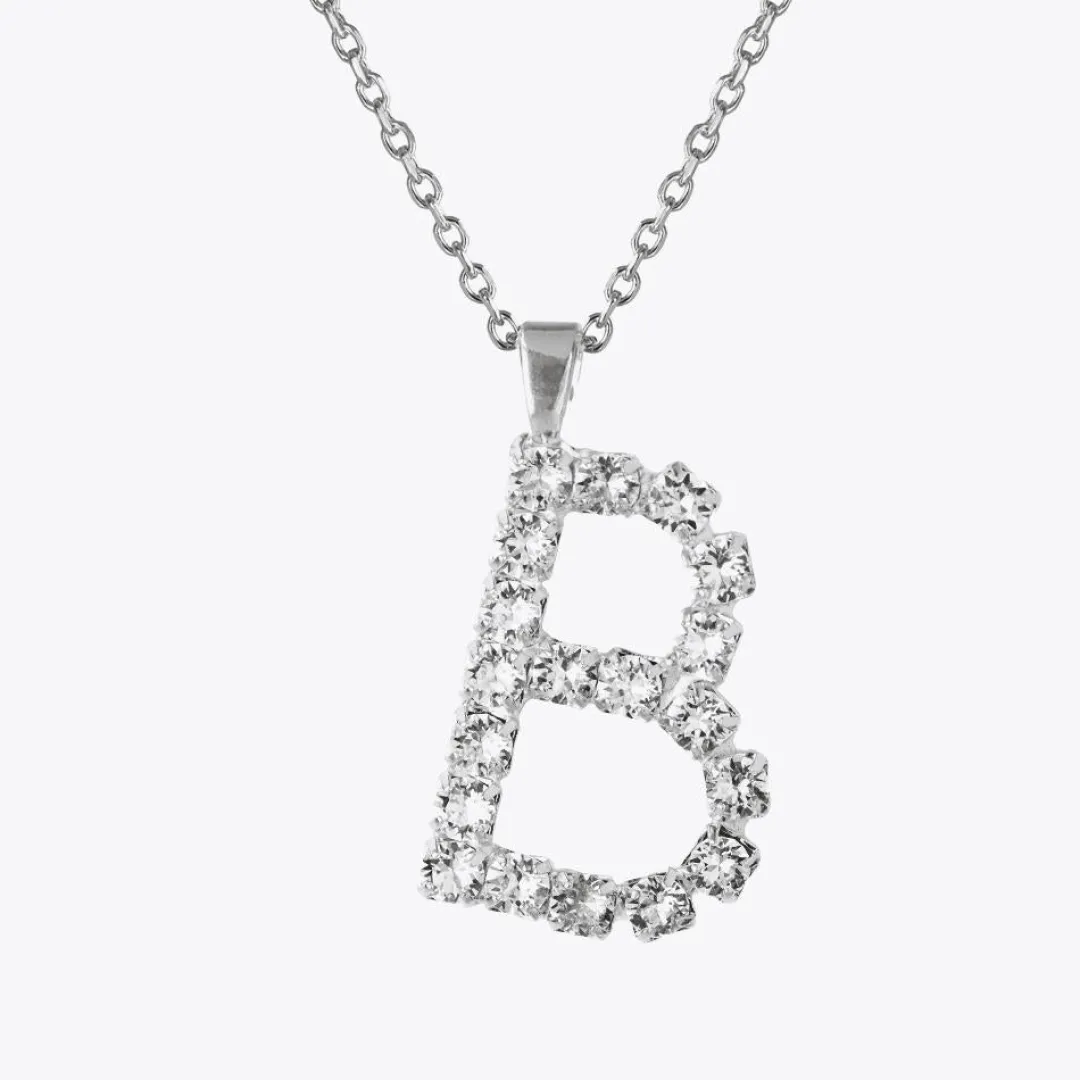 Caroline Svedbom Letter Necklace B/Crystal Hot