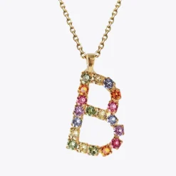 Caroline Svedbom Letter Necklace B/Rainbow Combo Shop