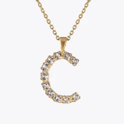 Caroline Svedbom Letter Necklace C/Crystal Cheap