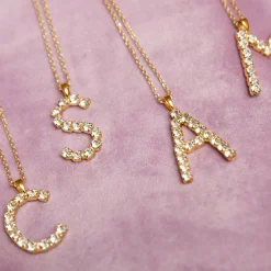 Caroline Svedbom Letter Necklace C/Crystal Cheap