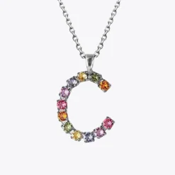 Caroline Svedbom Letter Necklace C/Rainbow Combo New