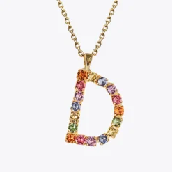 Caroline Svedbom Letter Necklace D/Rainbow Combo Flash Sale