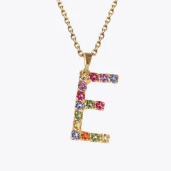 Caroline Svedbom Letter Necklace E/Rainbow Combo Sale