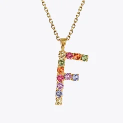 Caroline Svedbom Letter Necklace F/Rainbow Combo Outlet