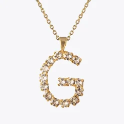 Caroline Svedbom Letter Necklace G/Crystal Cheap