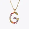 Caroline Svedbom Letter Necklace G/Rainbow Combo Shop