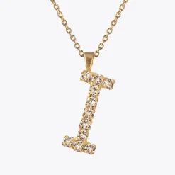 Caroline Svedbom Letter Necklace I/Crystal Cheap