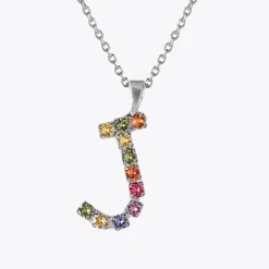 Caroline Svedbom Letter Necklace J/Rainbow Combo Flash Sale