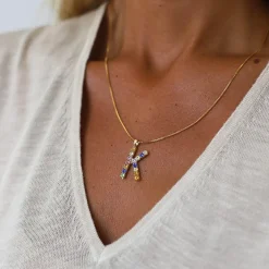 Caroline Svedbom Letter Necklace K/Rainbow Combo Discount
