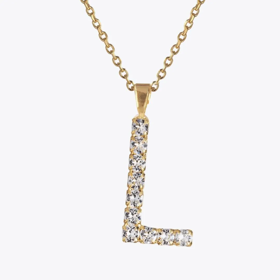 Caroline Svedbom Letter Necklace L/Crystal Store