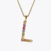 Caroline Svedbom Letter Necklace L/Rainbow Combo Best