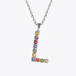 Caroline Svedbom Letter Necklace L/Rainbow Combo Best