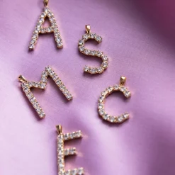 Caroline Svedbom Letter Necklace M/Crystal Best