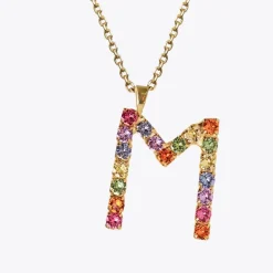 Caroline Svedbom Letter Necklace M/Rainbow Combo Cheap