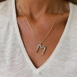 Caroline Svedbom Letter Necklace M/Rainbow Combo Cheap