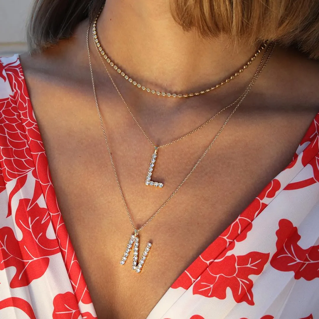 Caroline Svedbom Letter Necklace N/Crystal Store