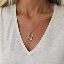 Caroline Svedbom Letter Necklace N/Rainbow Combo Outlet