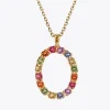 Caroline Svedbom Letter Necklace O/Rainbow Combo Flash Sale