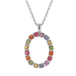 Caroline Svedbom Letter Necklace O/Rainbow Combo Flash Sale