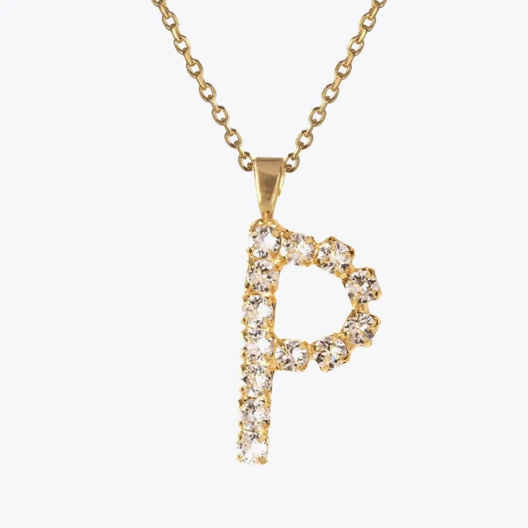 Caroline Svedbom Letter Necklace P/Crystal Cheap