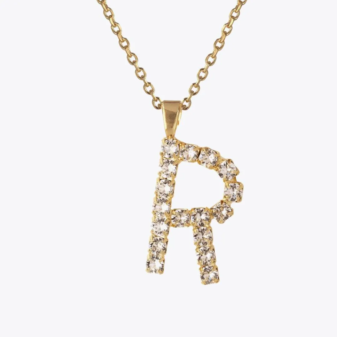 Caroline Svedbom Letter Necklace R/Crystal Flash Sale