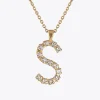 Caroline Svedbom Letter Necklace S/Crystal Hot