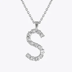 Caroline Svedbom Letter Necklace S/Crystal Hot