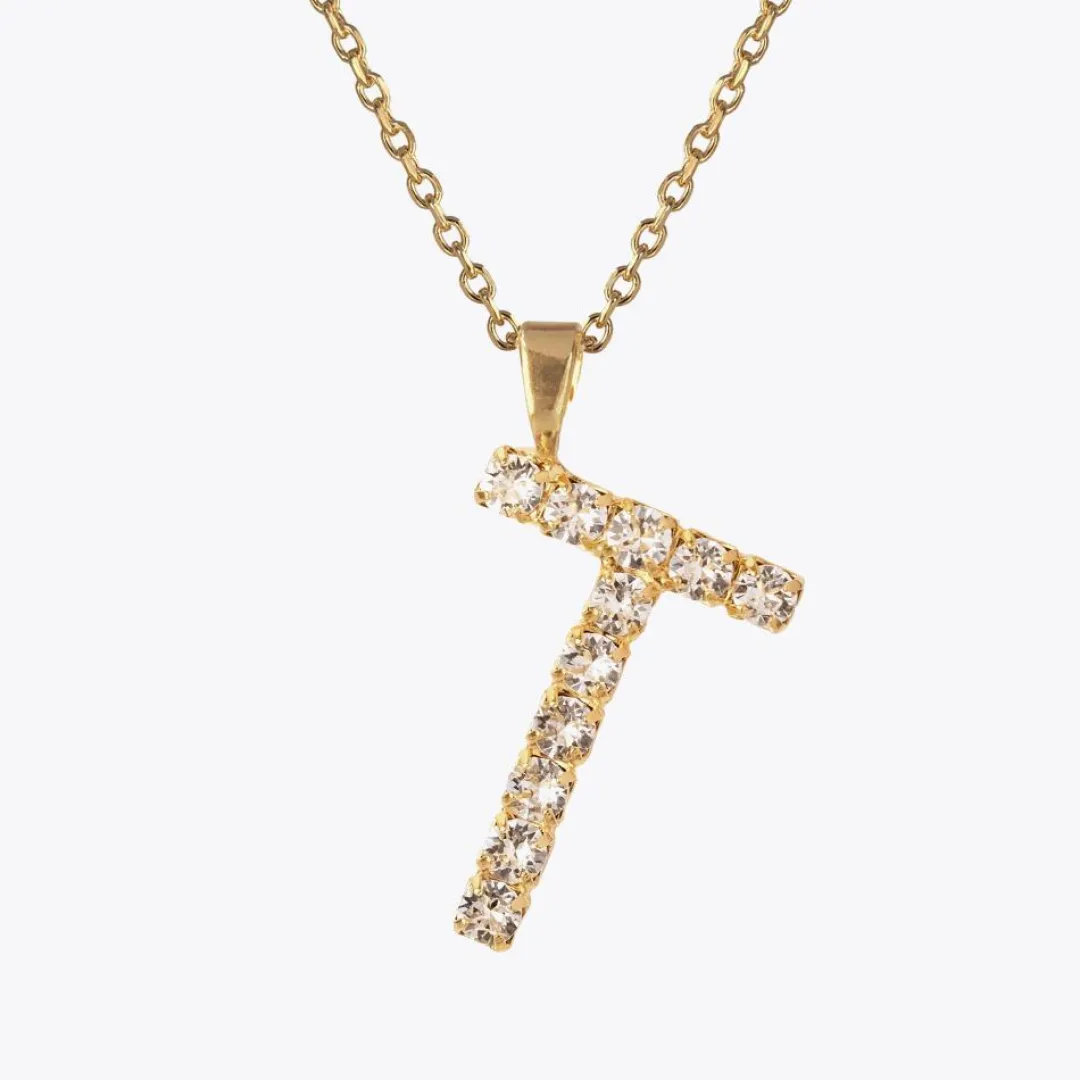 Caroline Svedbom Letter Necklace T/Crystal Cheap