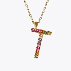 Caroline Svedbom Letter Necklace T/Rainbow Combo Outlet