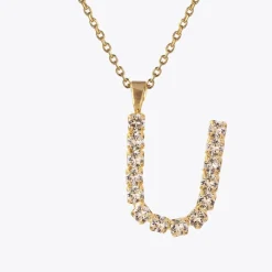 Caroline Svedbom Letter Necklace U/Crystal Cheap