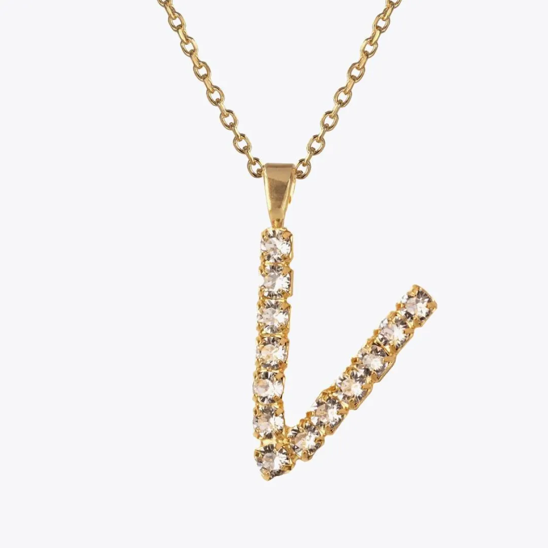Caroline Svedbom Letter Necklace V/Crystal Store