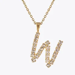 Caroline Svedbom Letter Necklace W/Crystal Flash Sale