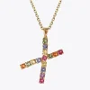 Caroline Svedbom Letter Necklace X/Rainbow Combo Outlet