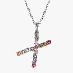 Caroline Svedbom Letter Necklace X/Rainbow Combo Outlet