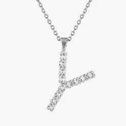 Caroline Svedbom Letter Necklace Y/Crystal Discount