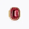 Caroline Svedbom Lydia Cocktail Ring Mulberry Red + Light Rose Online
