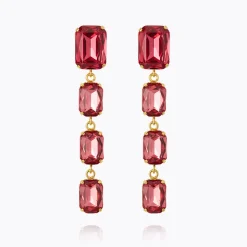 Caroline Svedbom Lydia Long Earrings Mulberry Red Flash Sale