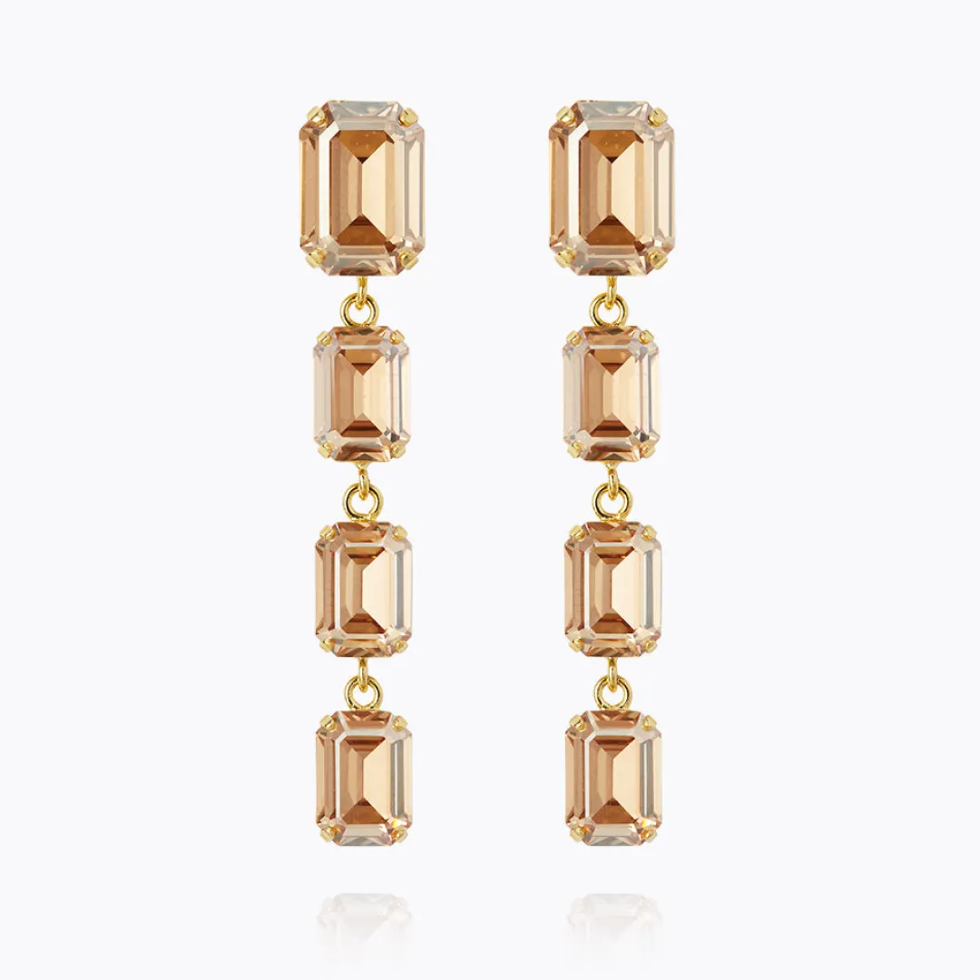 Caroline Svedbom Lydia Long Earrings Golden Shadow Hot