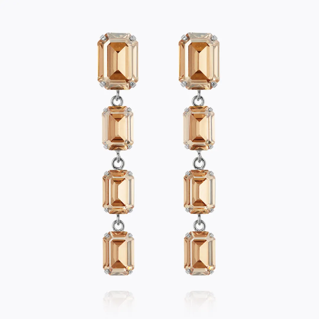 Caroline Svedbom Lydia Long Earrings Golden Shadow Hot