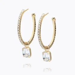 Caroline Svedbom Lydia Loop Earrings Crystal Flash Sale