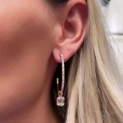 Caroline Svedbom Lydia Loop Earrings Crystal Flash Sale