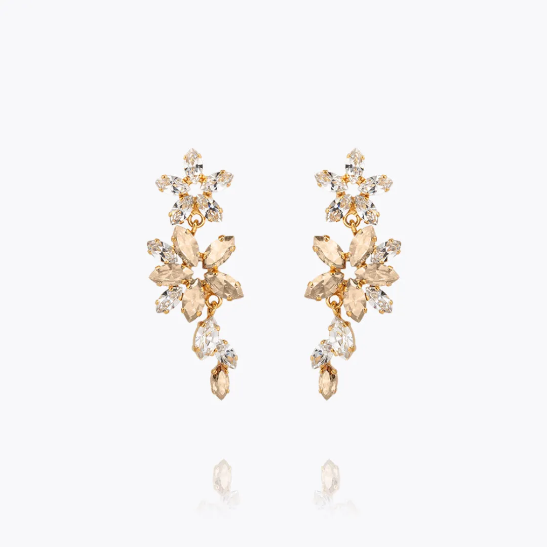 Caroline Svedbom Melia Earrings/Crystal/Golden Shadow Best