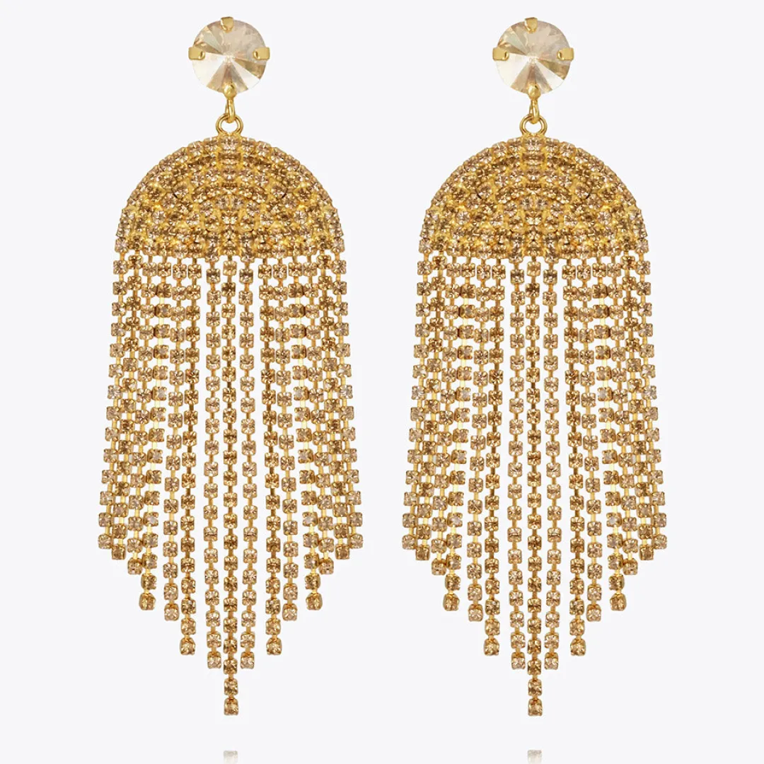 Caroline Svedbom Melinda Earring/Golden Shadow + Vintage Rose New