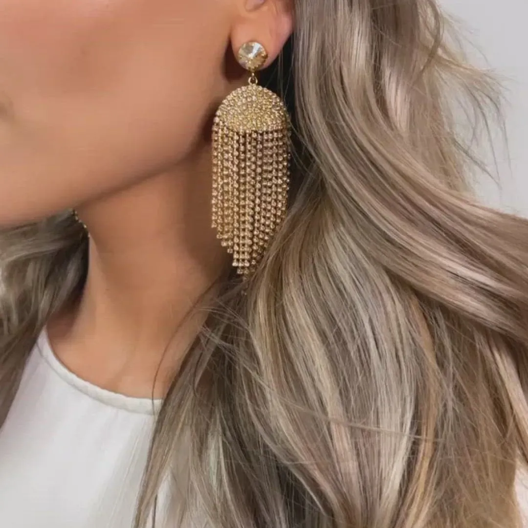 Caroline Svedbom Melinda Earring/Golden Shadow + Vintage Rose New