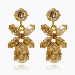 Caroline Svedbom Mini Dione Earrings Golden Shadow New