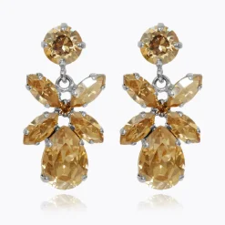 Caroline Svedbom Mini Dione Earrings Golden Shadow New