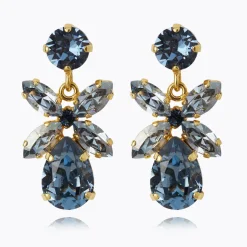 Caroline Svedbom Mini Dione Earrings Denim Blue + Blue Shade Flash Sale