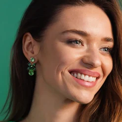 Caroline Svedbom Mini Dione Earrings Peridot + Erinite Clearance