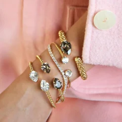 Caroline Svedbom Mini Drop Bracelet Greige Online